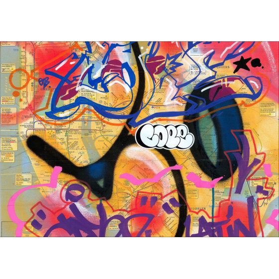 COPE2 – New York Subway Map 01 (2026), œuvre originale