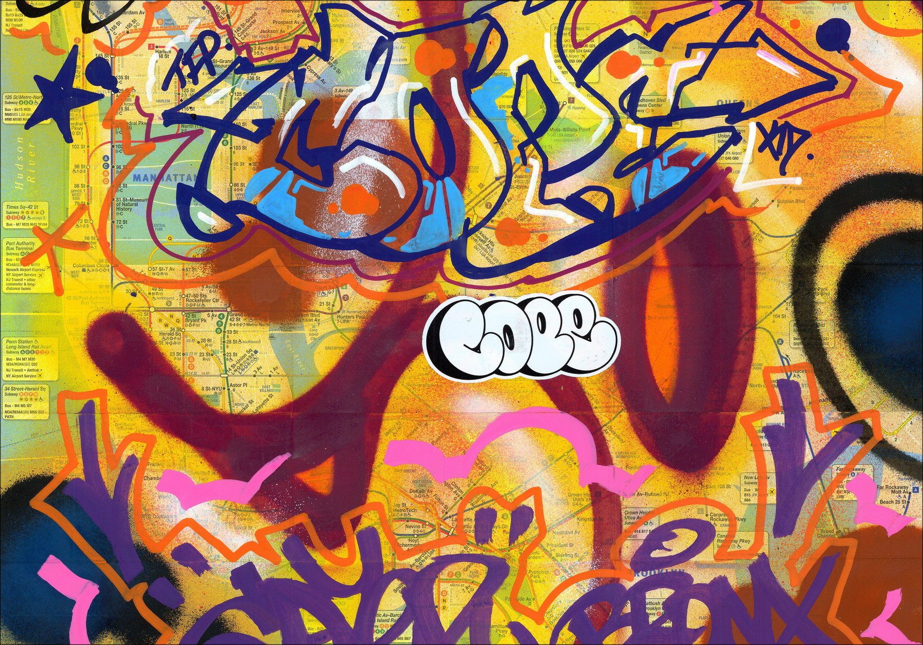 COPE2 - New Yorker U-Bahn-Karte 02 (2026), Originalarbeit