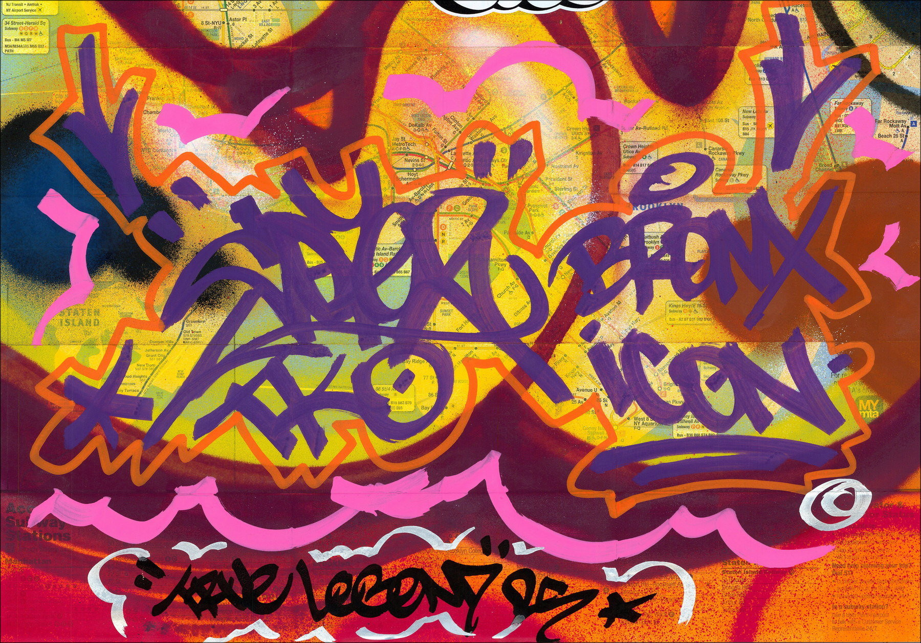 COPE2 - New Yorker U-Bahn-Karte 02 (2026), Originalarbeit