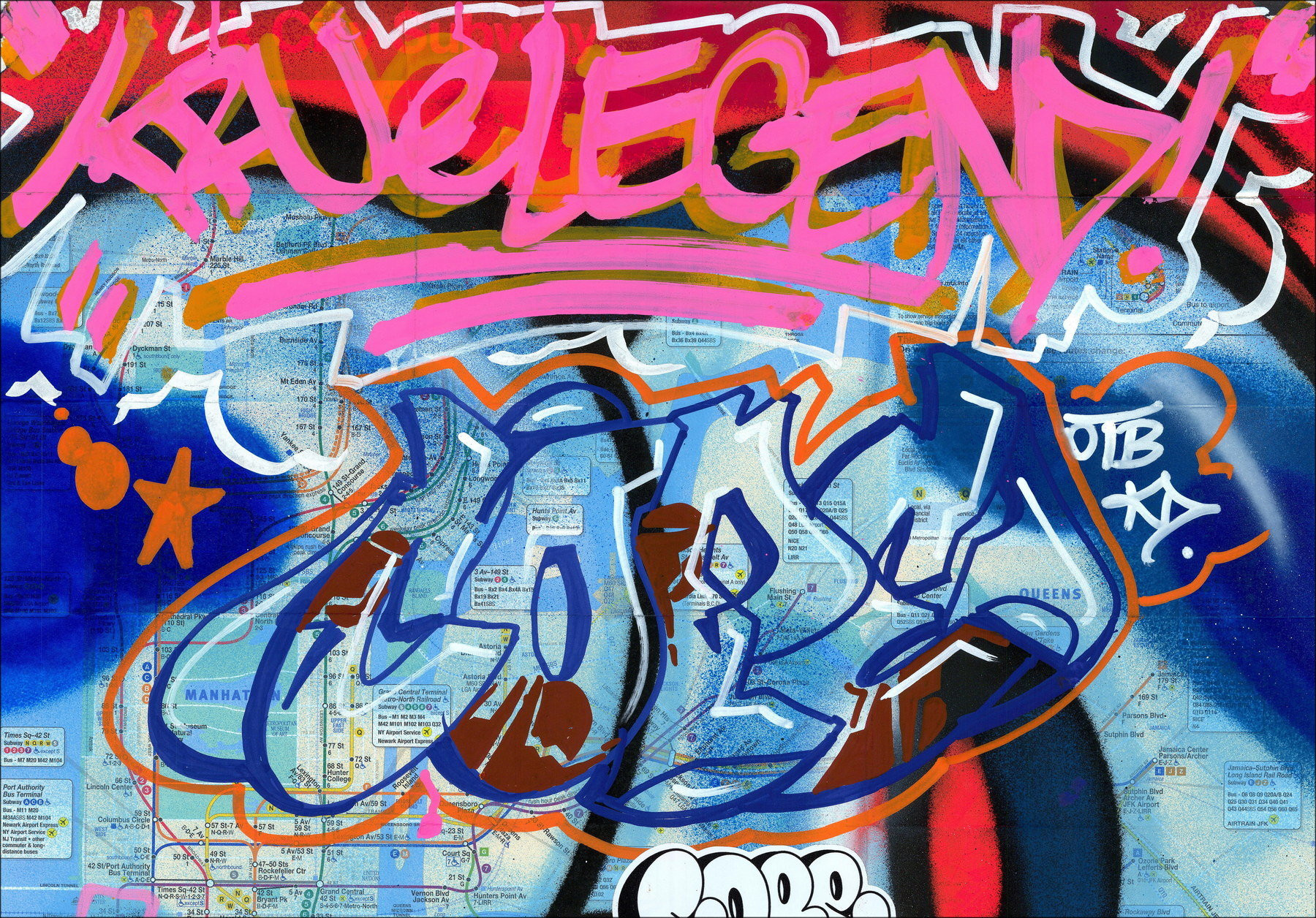 COPE2 - Subway-kaart van New York 03 (2026), origineel werk