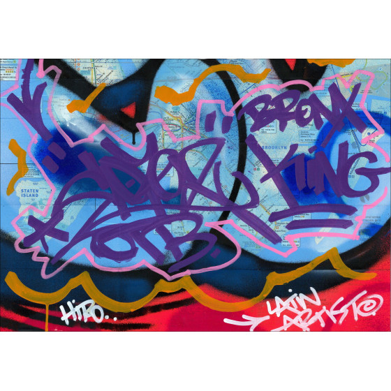COPE2 – New York Subway Map 03 (2026), œuvre originale