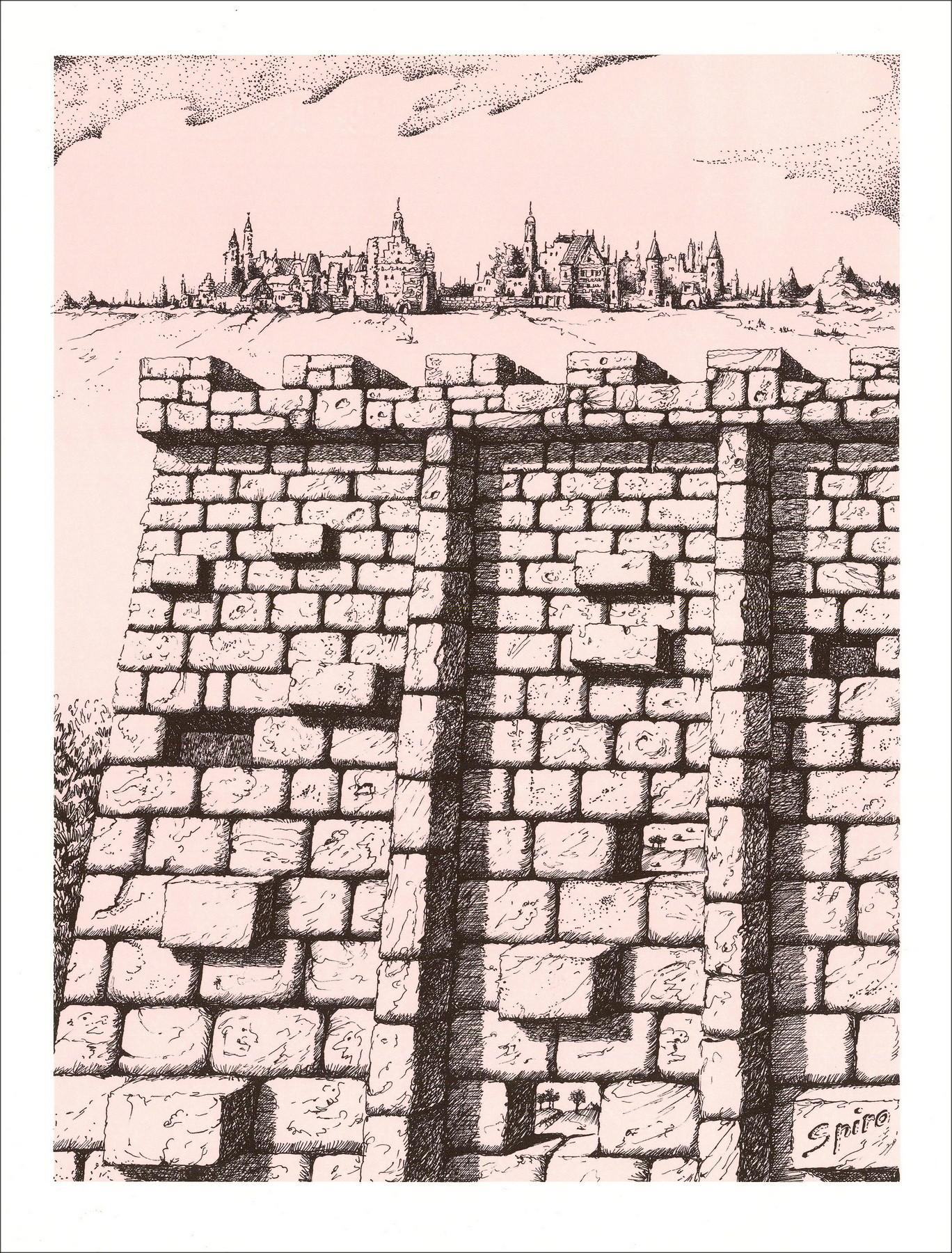 Georges Spiro – Le mur 1971 | Lithographie sur papier vélin