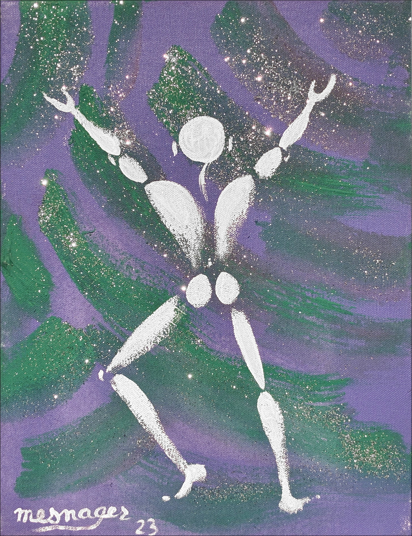 Jérôme Mesnager – Homme en blanc circa 2023 | Original painting