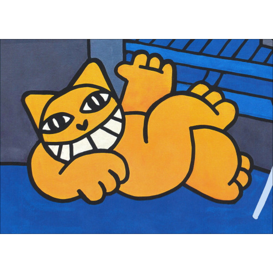 M.Chat on the roofs of Paris 2025, Signed screen printing