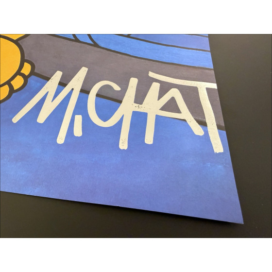 M.CHAT Sur les toits de Paris 2025, sérigraphie signée