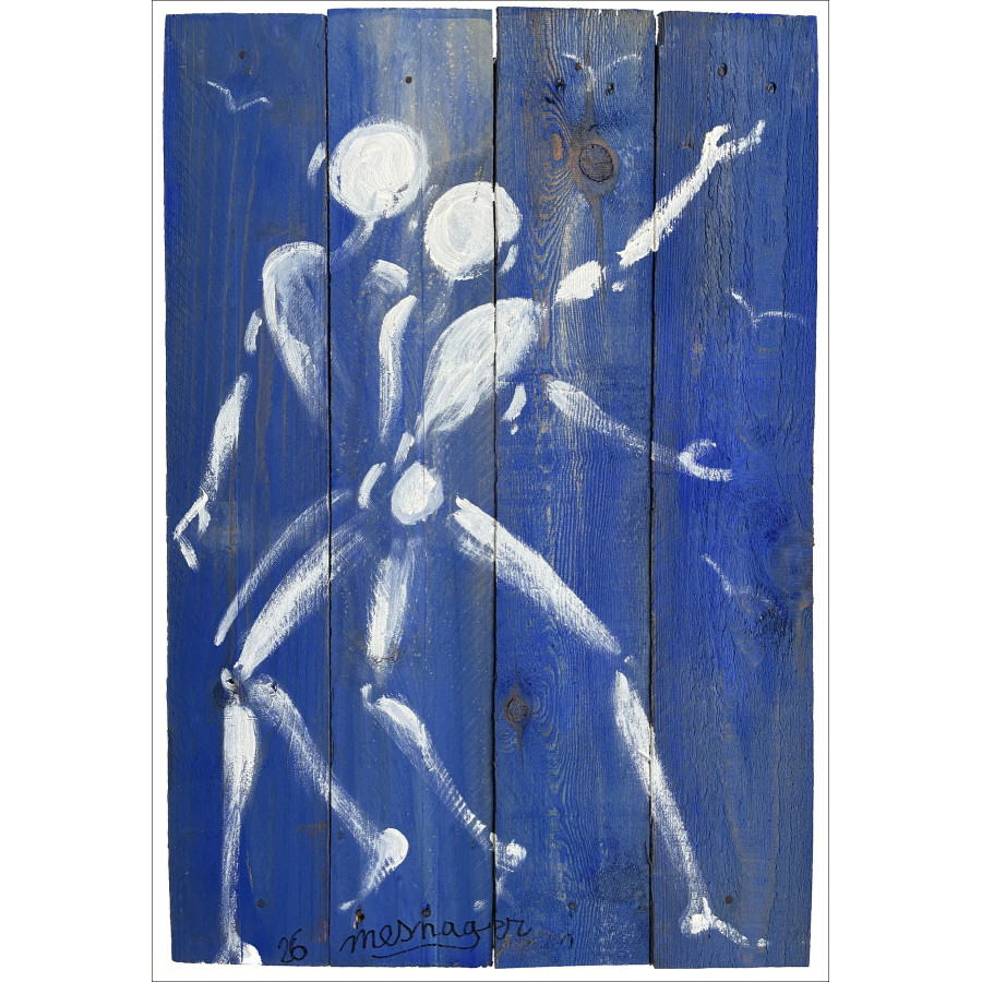 Origineel schilderij Couple dansant van Jérôme Mesnager, acryl op hout