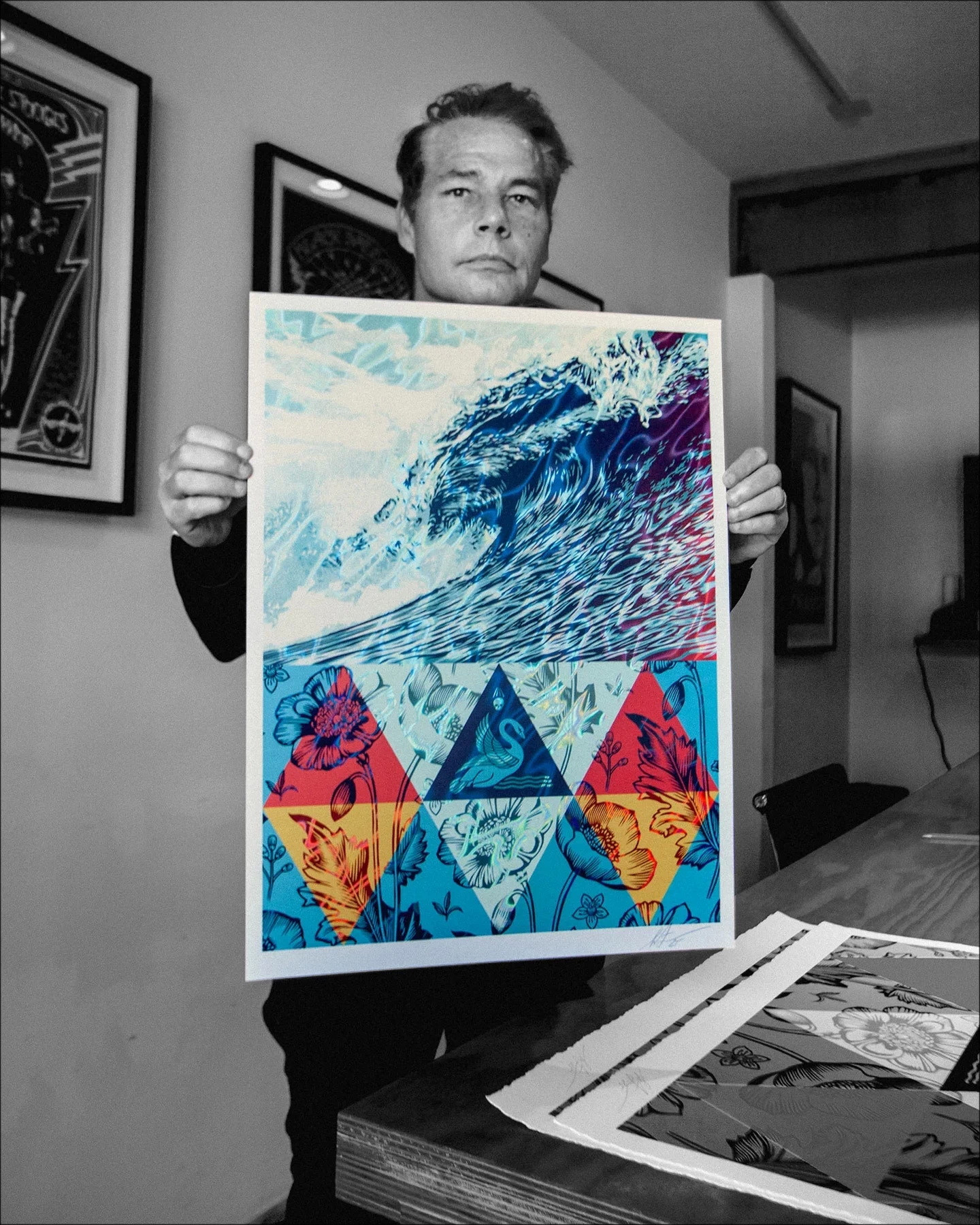 Shepard Fairey – Wave of Distress (2025) - Feuille de lave