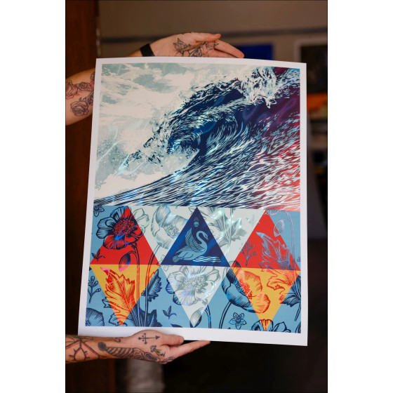 Shepard Fairey – Wave of Distress (2025) - Hoja de lavado