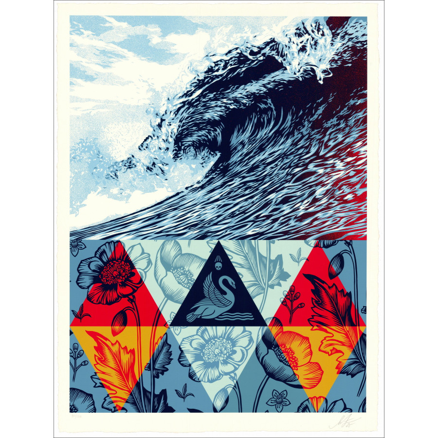 Shepard Fairey - Onda di Distress (2025) - XL - 101x76cm