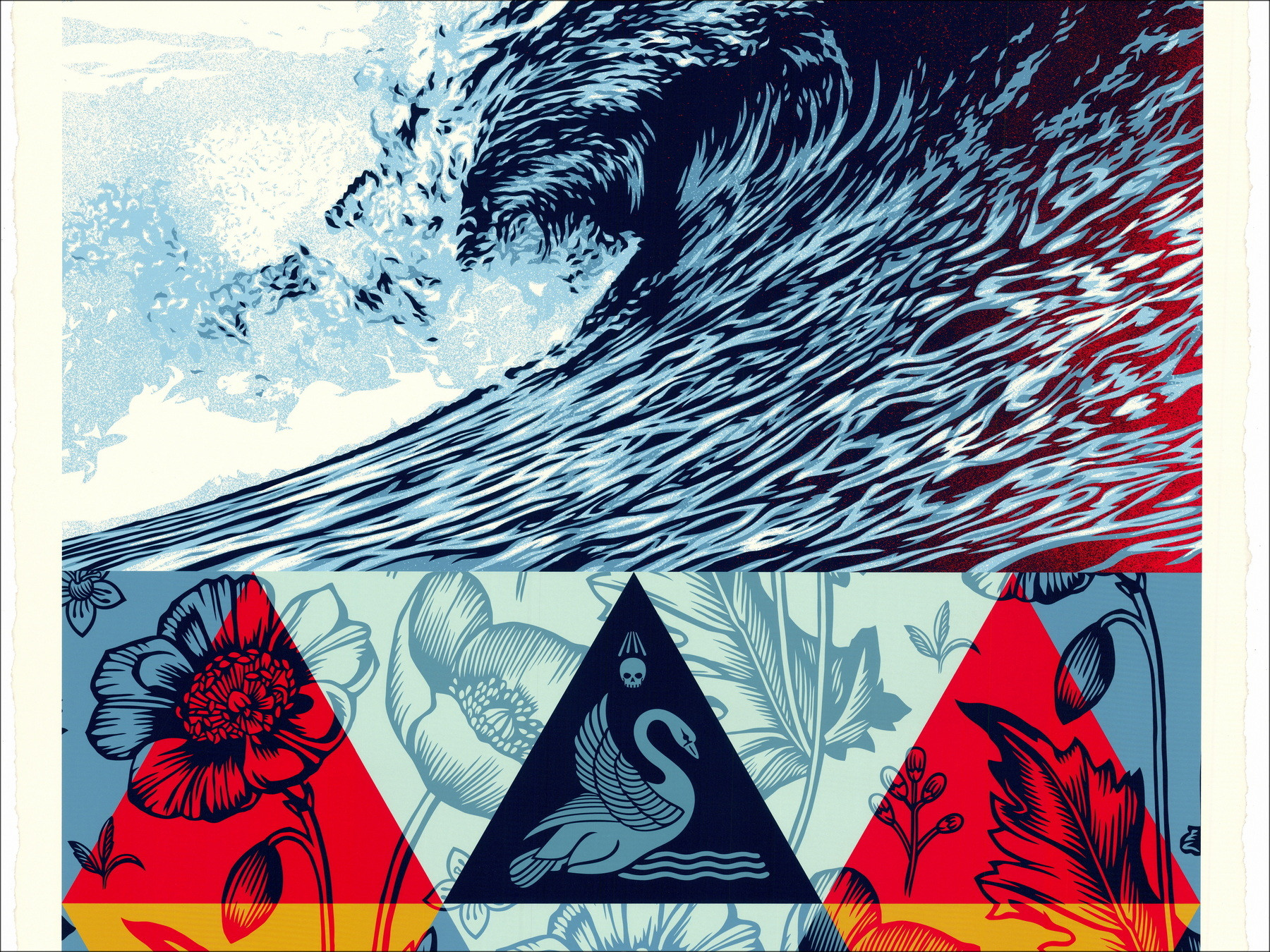 Shepard Fairey - Ola de angustia (2025) - XL - 101x76cm