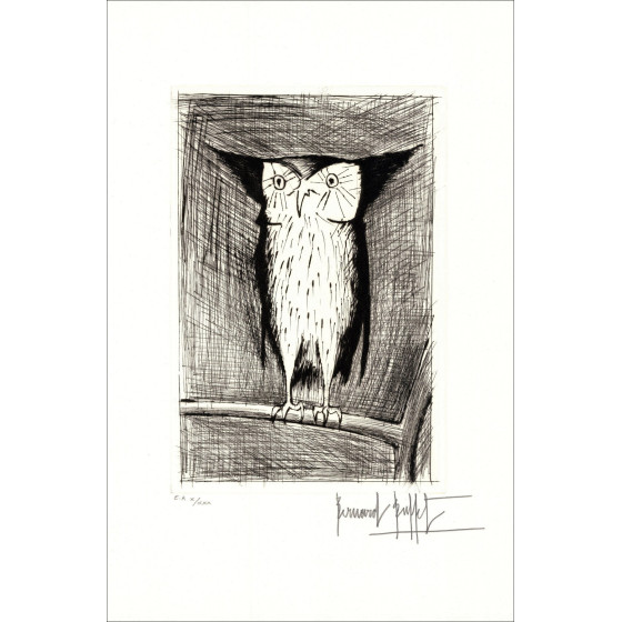 Bernard Buffet - der HIBOU 1984, Originalgravur