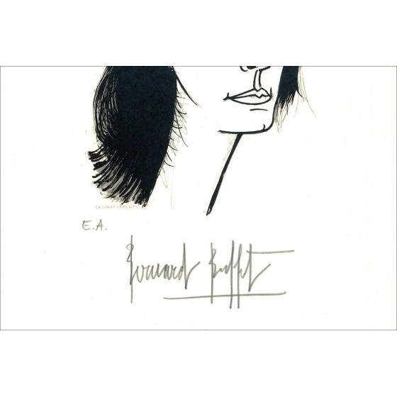 Bernard Buffet – Portrait of Annabel Buffet, lithography