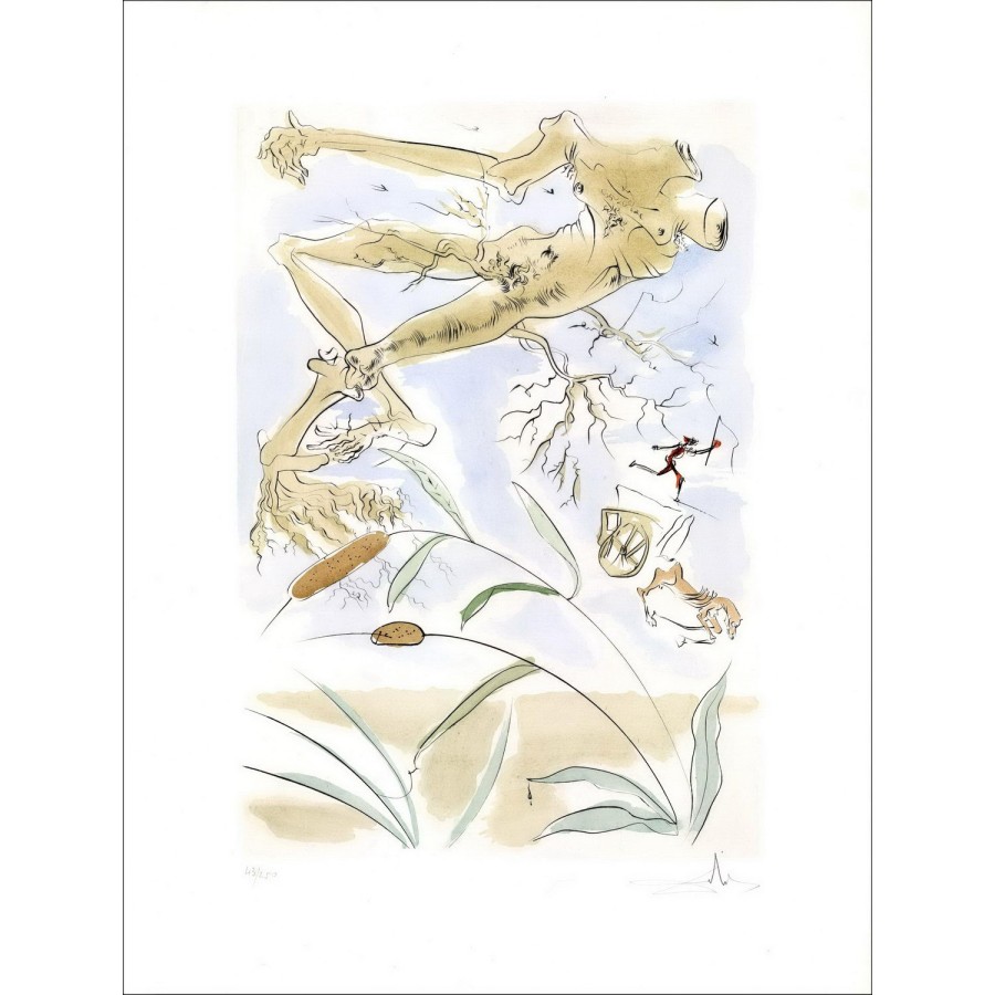 Kaufen Sie die Eiche und das Reed eine Lithographie von Salvador Dali 