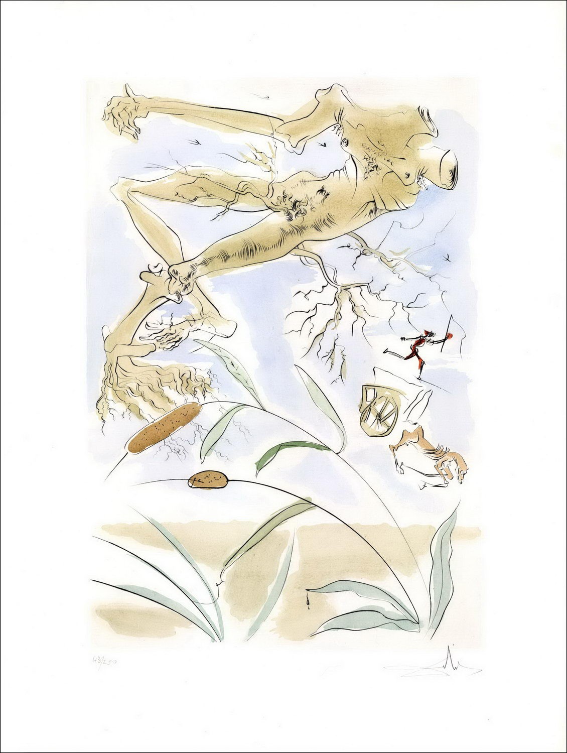 Acquistare "La quercia e il canneto", una litografia di Salvador DALI.