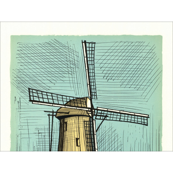 Bernard Buffet – Moulin Hollandais 1986 | Originele lithografie