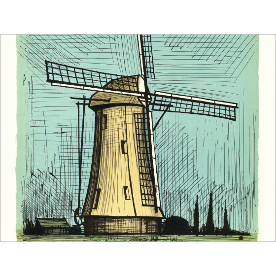 Bernard Buffet – Moulin Hollandais 1986 | Original lithograph