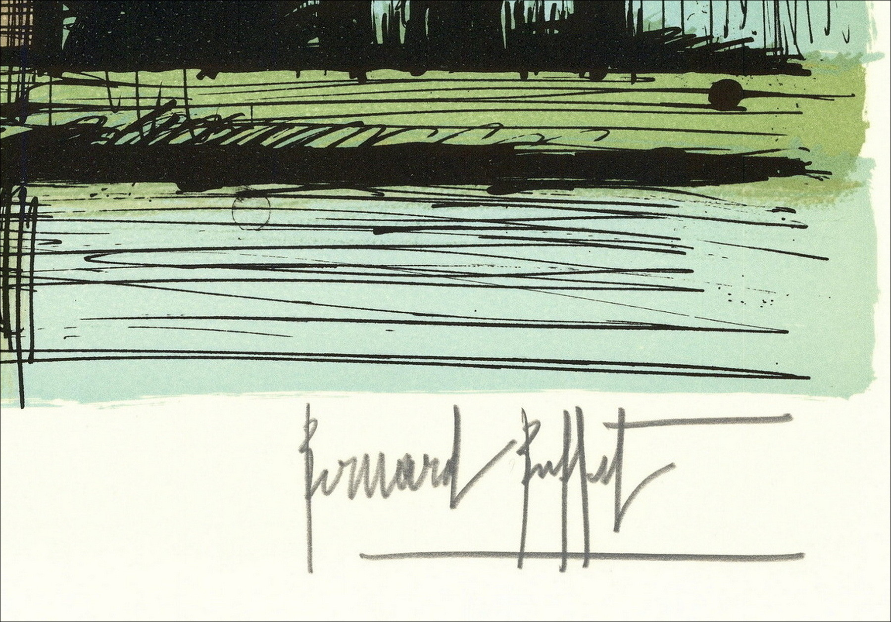Bernard Buffet – Moulin Hollandais 1986 | Lithographie originale