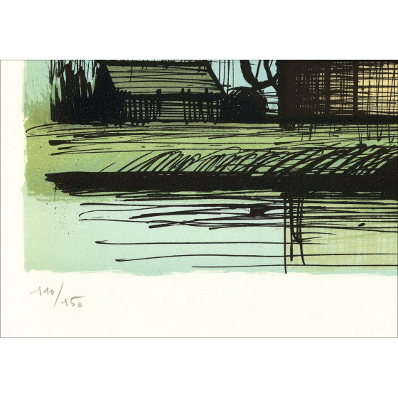 Bernard Buffet – Moulin Hollandais 1986 | Originele lithografie