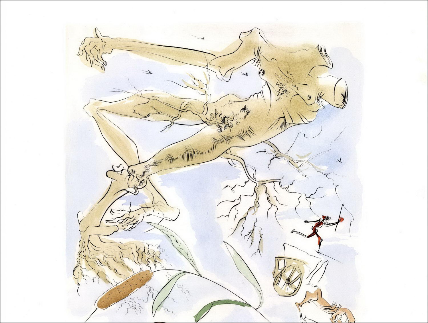 Kaufen Sie die Eiche und das Reed eine Lithographie von Salvador Dali 