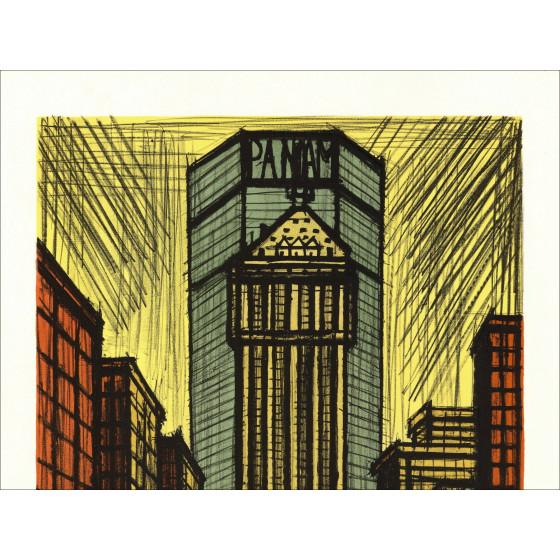 Bernard Buffet - New York, Pan am | Originele ondertekende lithografie