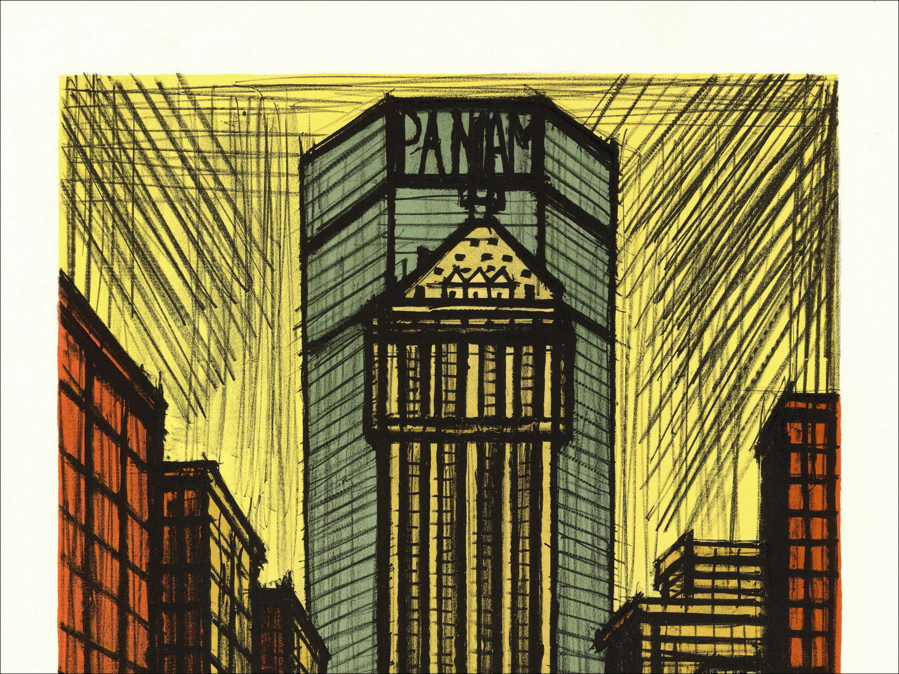 Bernard Buffet - New York, Pan Am | Original signed lithograph