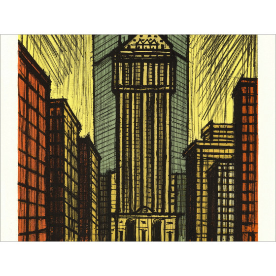 Bernard Buffet – New-York, Pan Am | Lithographie originale signée