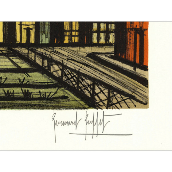 Bernard Buffet – New-York, Pan Am | Litografía original firmada