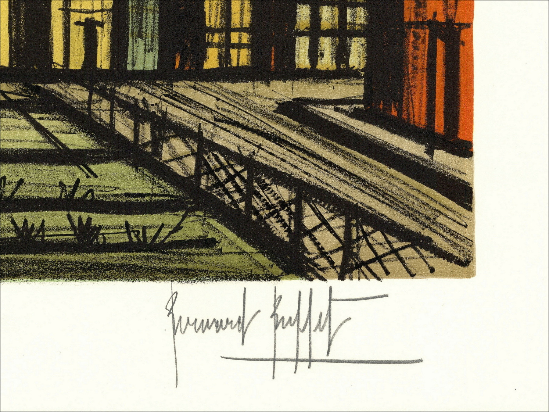 Bernard Buffet - New York, Pan AM | Litografia firmata originale
