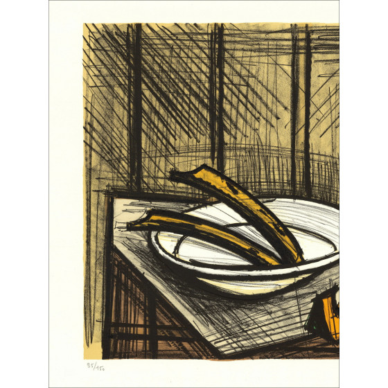 Bernard Buffet – Nature morte au melon circa 1990 | Litografía origina