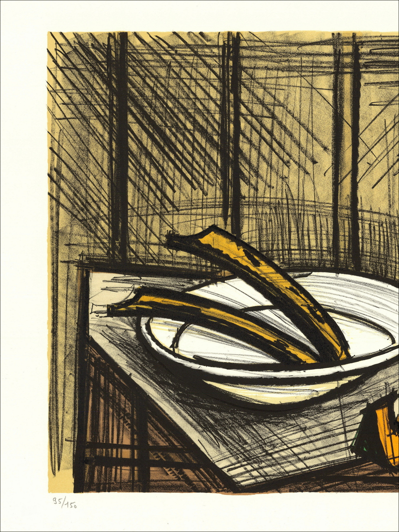 Bernard Buffet – Nature morte au melon circa 1990 | Litografía origina