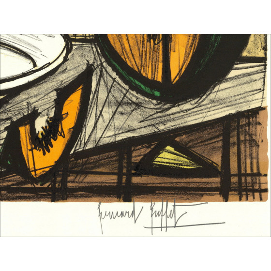 Bernard Buffet – Nature morte au melon circa 1990 | Original Lithograf