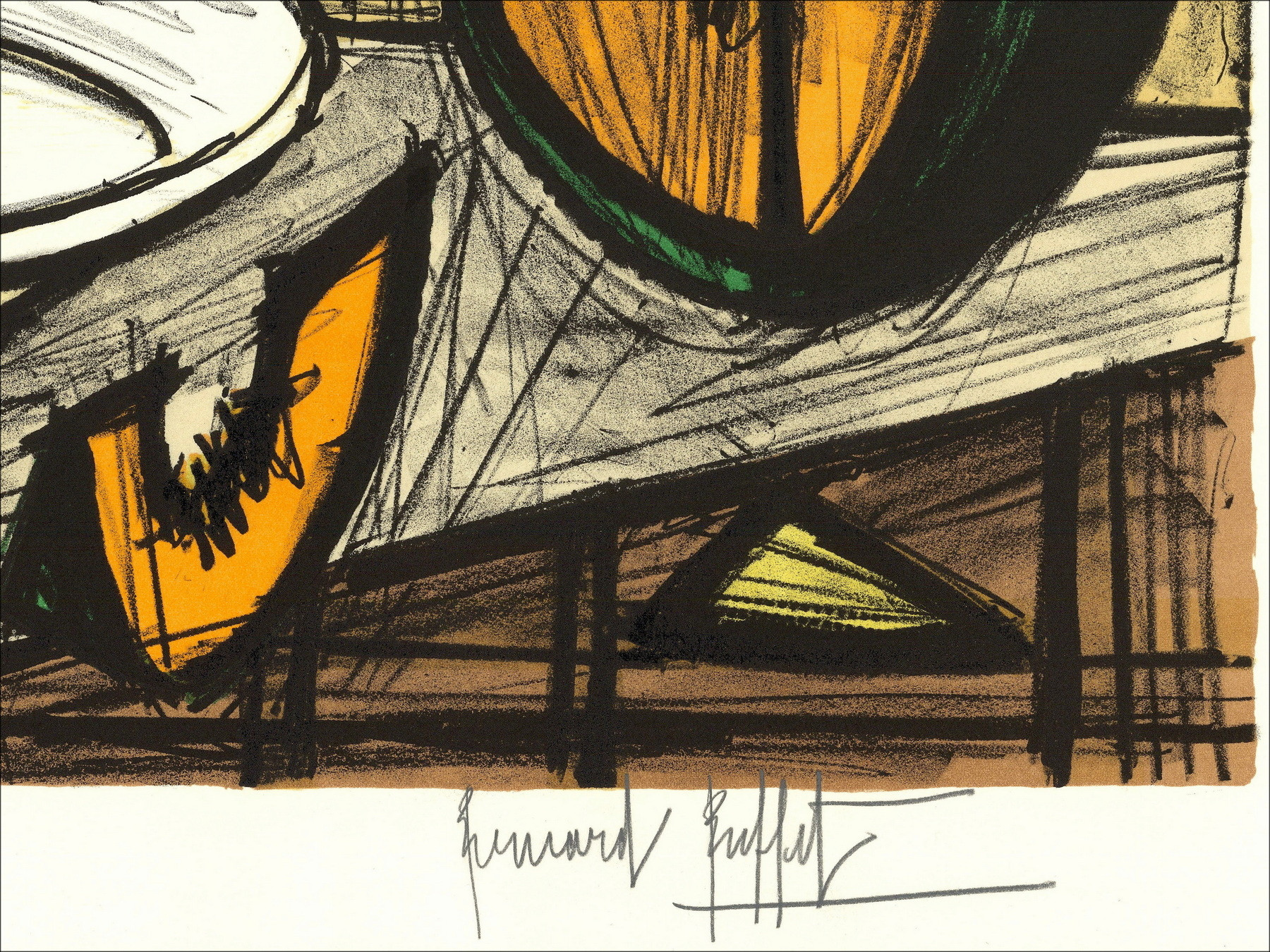 Bernard Buffet – Nature morte au melon circa 1990 | Original lithograp
