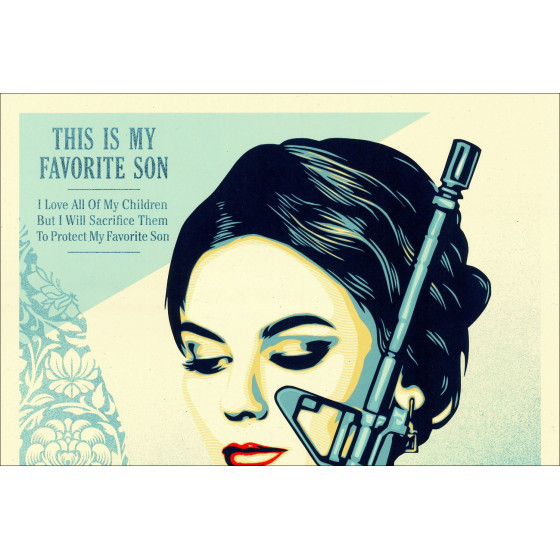 Serigrafía de Shepard Fairey: "El hijo favorito de América 2026"