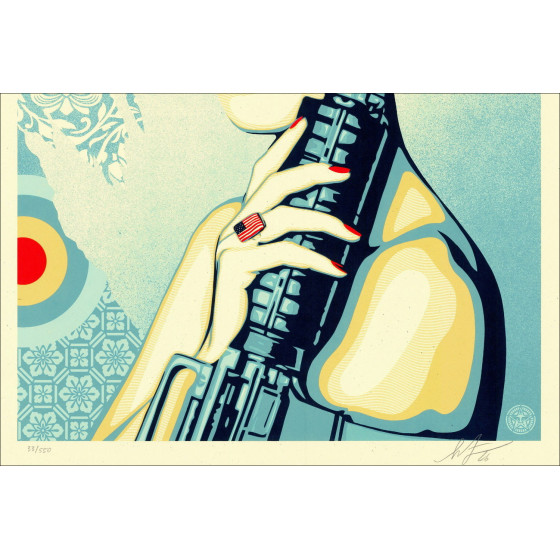 Screen print Shepard Fairey Miss America’s Favorite Son 2026