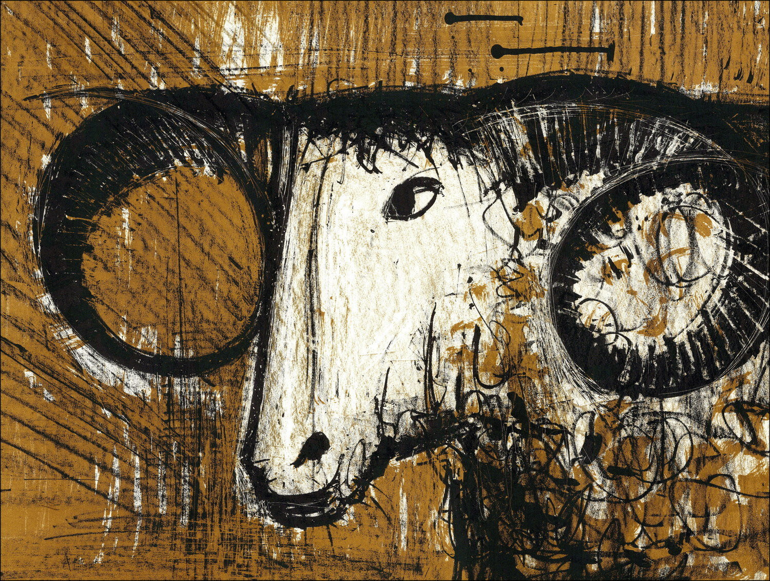 Lithograph by Bernard Buffet Aries 1960, signed