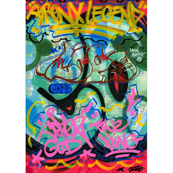COPE2 – New York Subway Map 05 (2026), œuvre originale