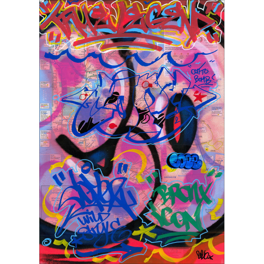 COPE2 - New York Subway Map 06 (2026), origineel kunstwerk