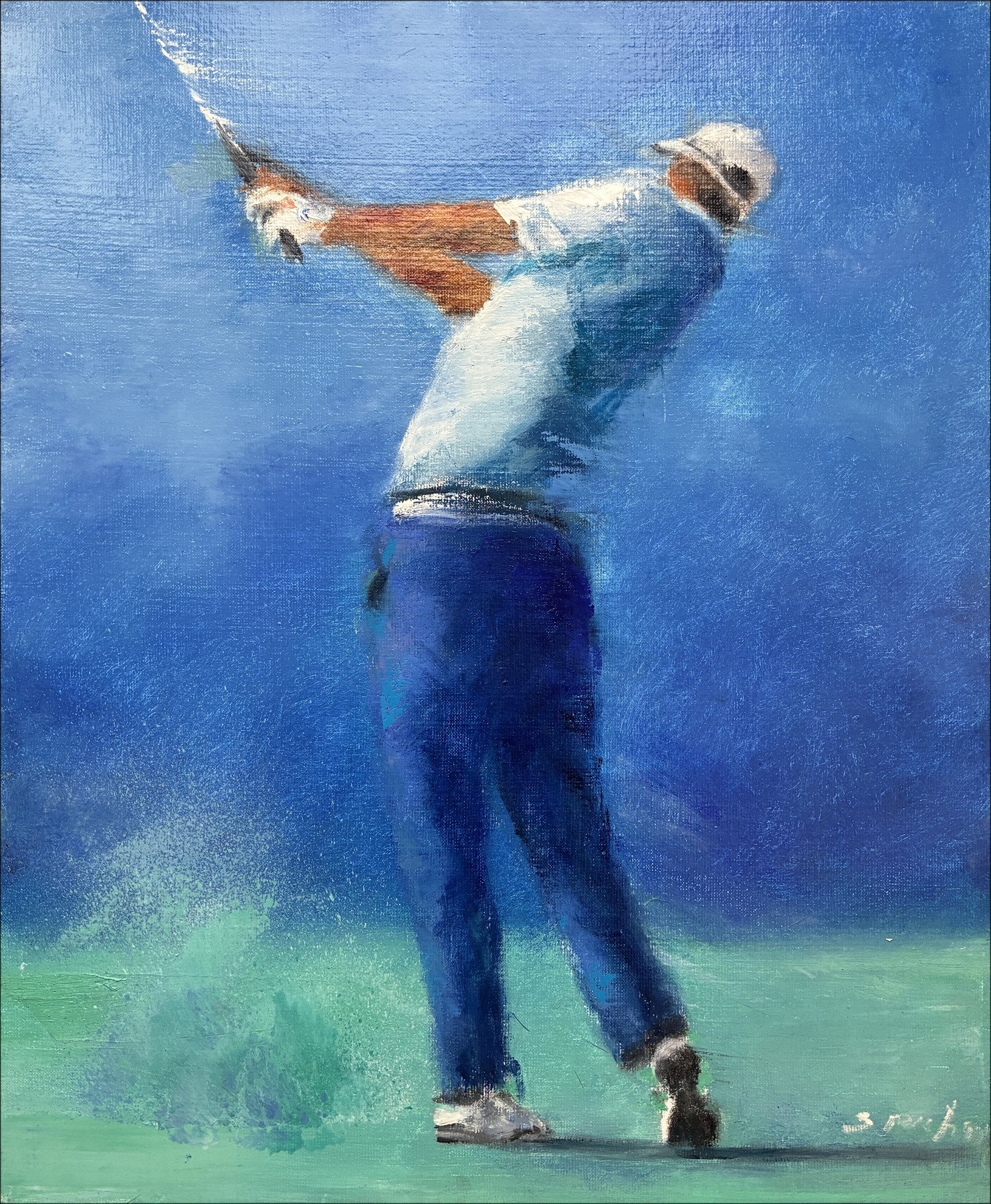 Victor Spahn - The Golfer | Original oil painting