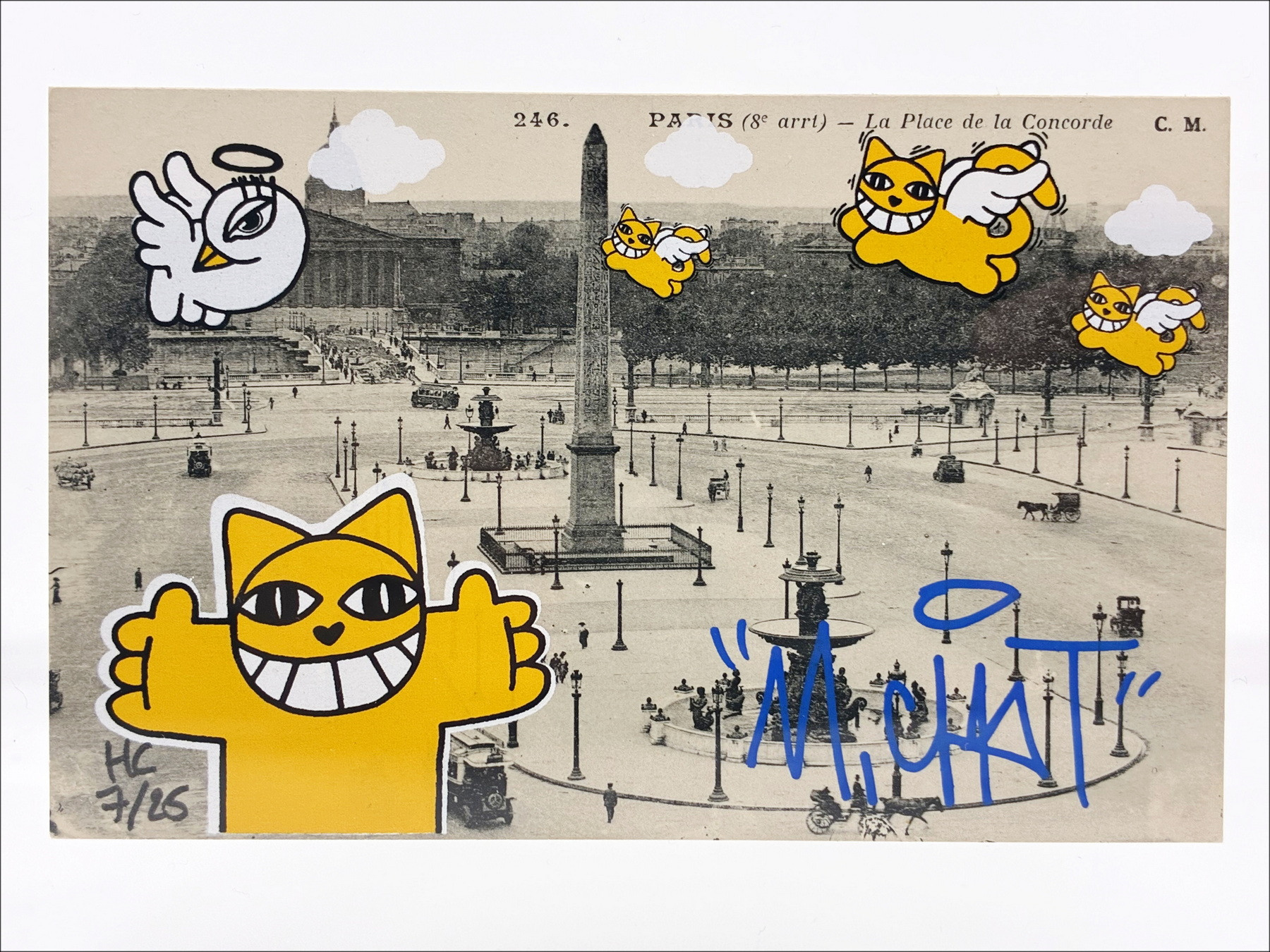 M.CHAT - Serigrafia originale firmata. Opera unica.