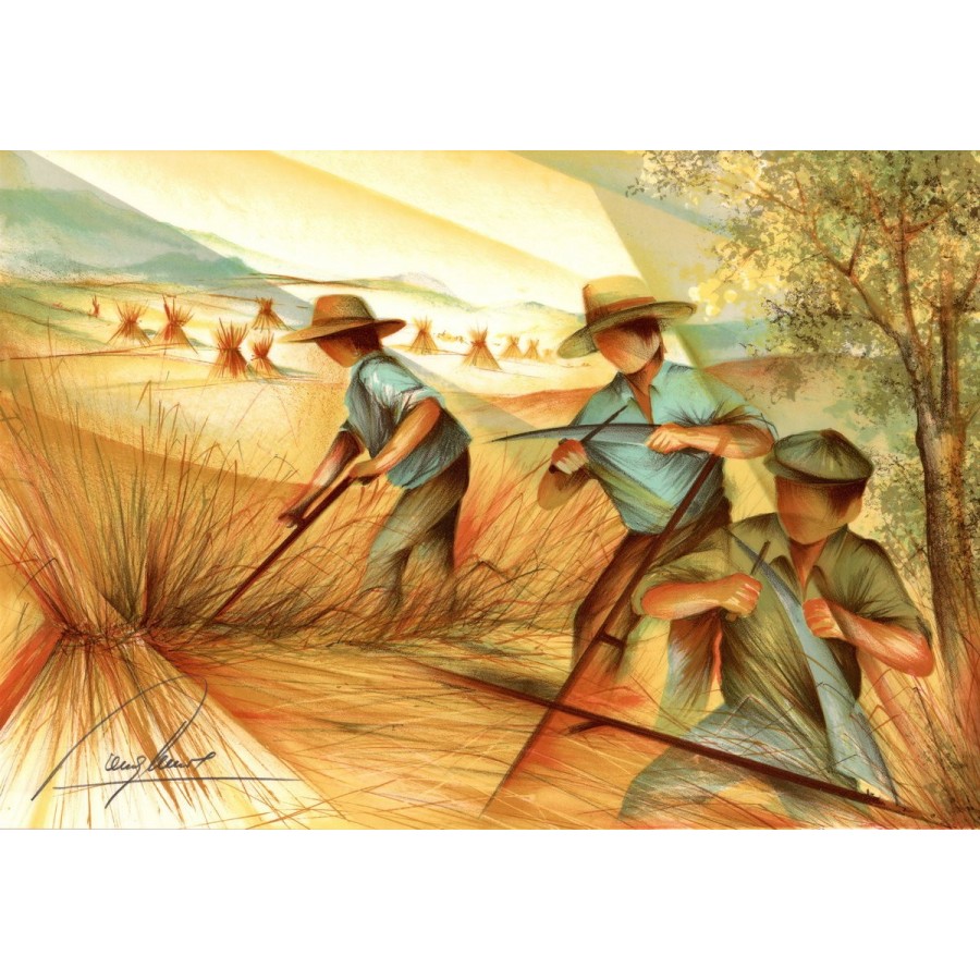 Acheter La moisson de Raymond POULET Lithographie Originale