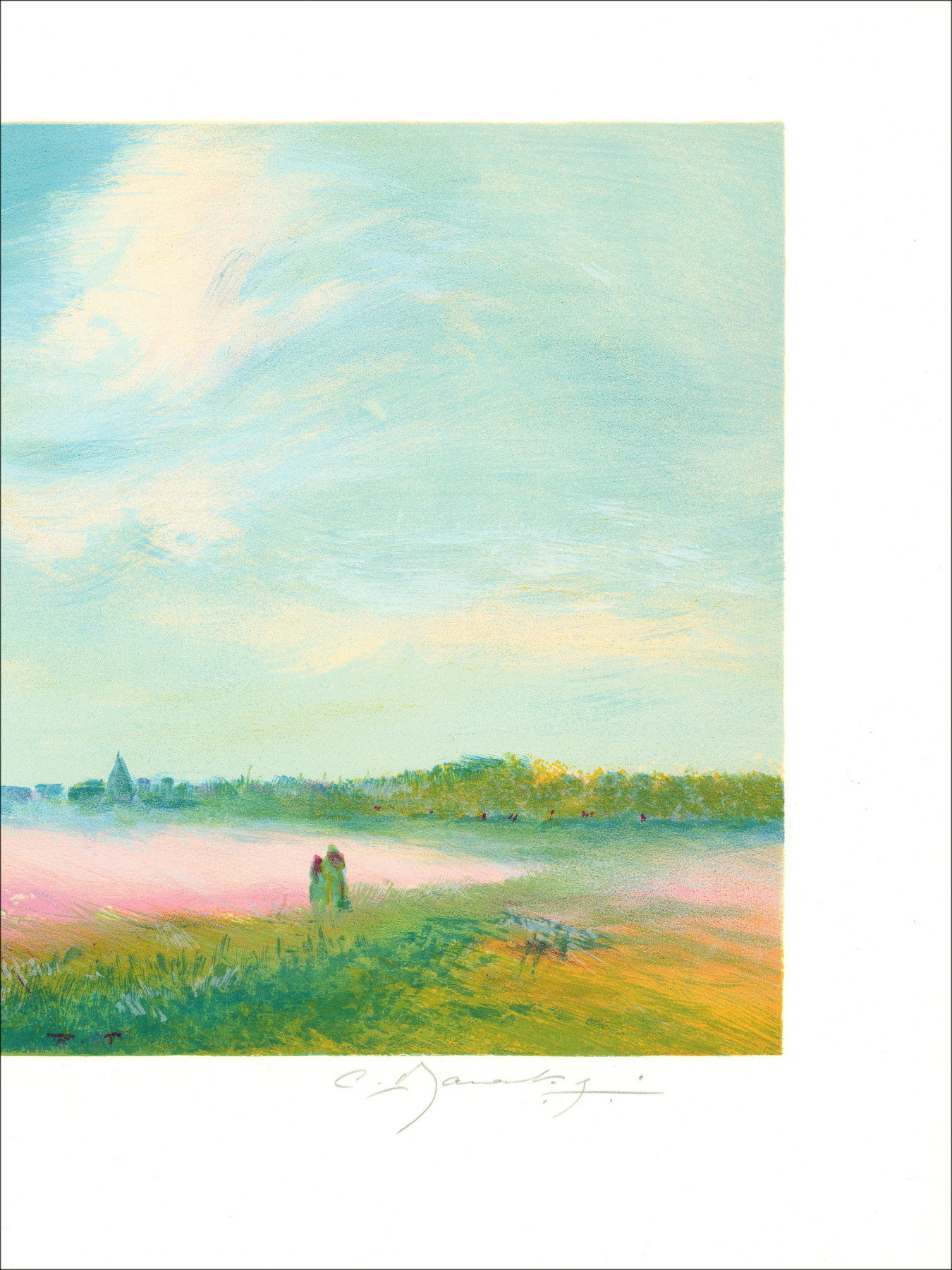 Claude Manoukian - Paseo por los campos | Litografía