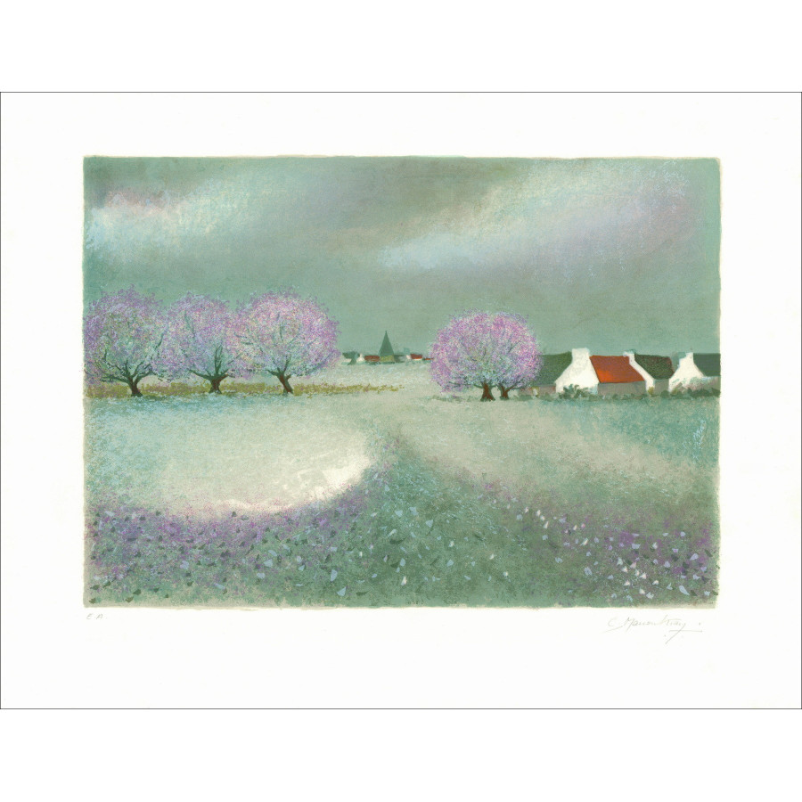 Claude Manoukian – Verger fleuri | Lithographie originale