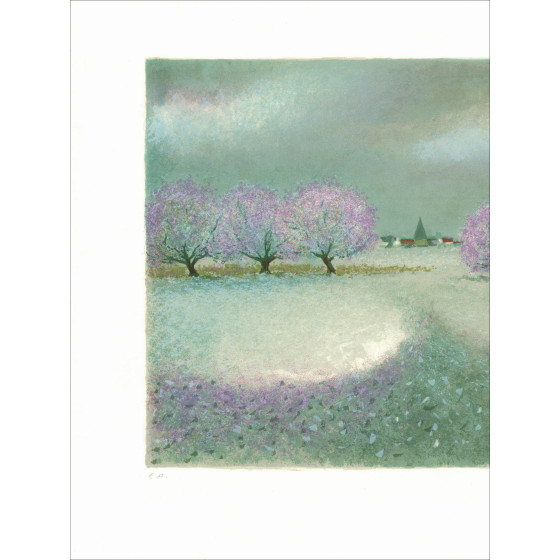 Claude Manoukian - Flowering Orchard | Original Lithograph