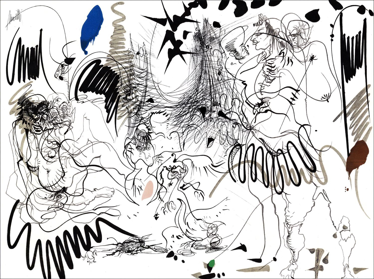 Raymond Moretti - Original-Lithographie "Saint Denis 21" 50x65cm - 1974 - Unterzeichnet in Bleistift des Künstlers, Papier JAP