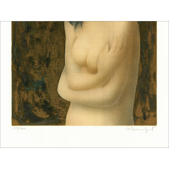 Alain Bonnefoit – Femme nue aux bras croisés | Lithographie