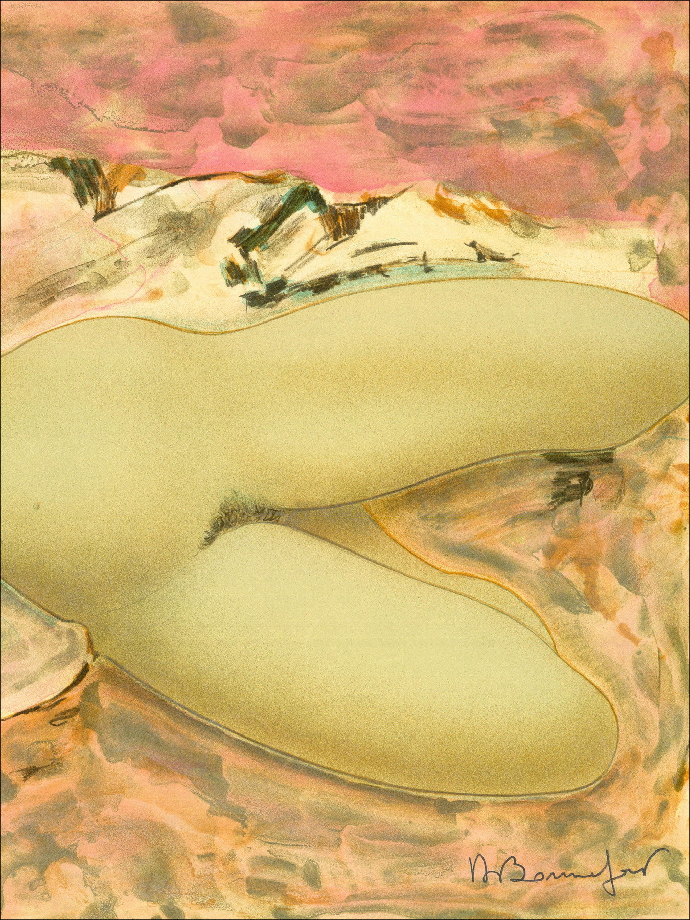 Alain Bonnefoit - Frauen V | Original-Lithographie