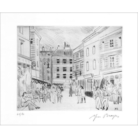 Compra Gravure Original Yves BRAYER Street en Soho London 1968