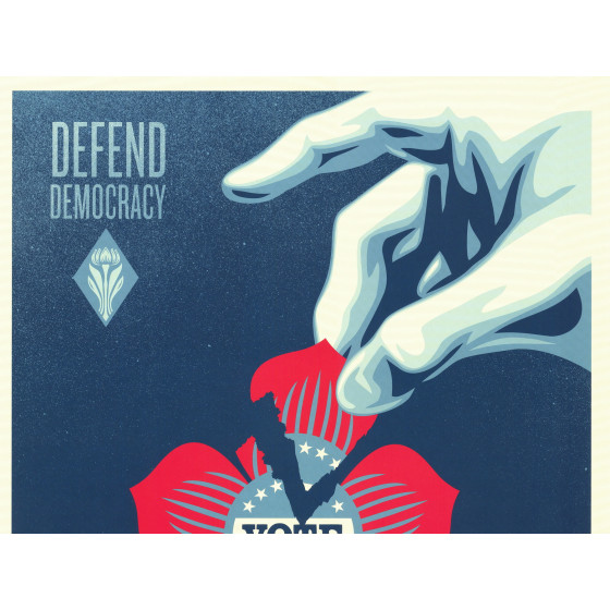 Shepard Fairey (Obey) – Defend Democracy circa 2024 | Sérigraphie