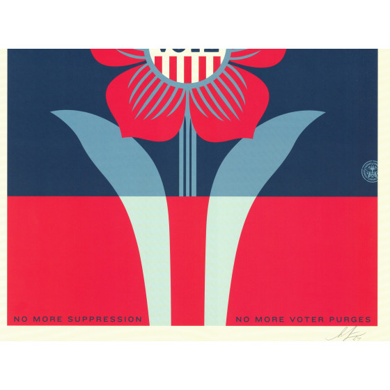 Shepard Fairey (Obey) - Verteidige die Demokratie, ca. 2024 | Siebdruck
