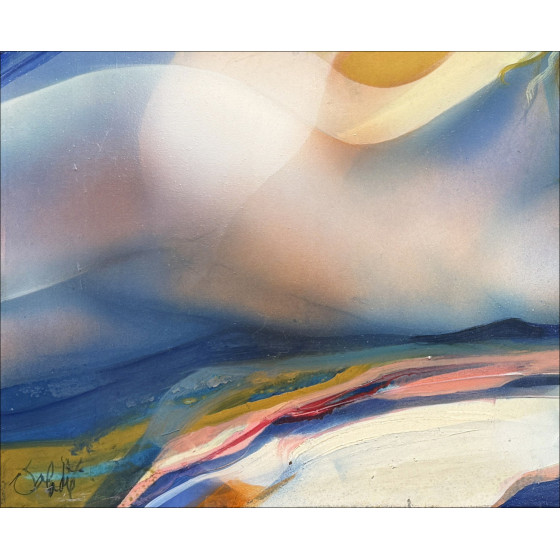 Jean-Baptiste Valadié, Réflexion, huile sur toile originale signée